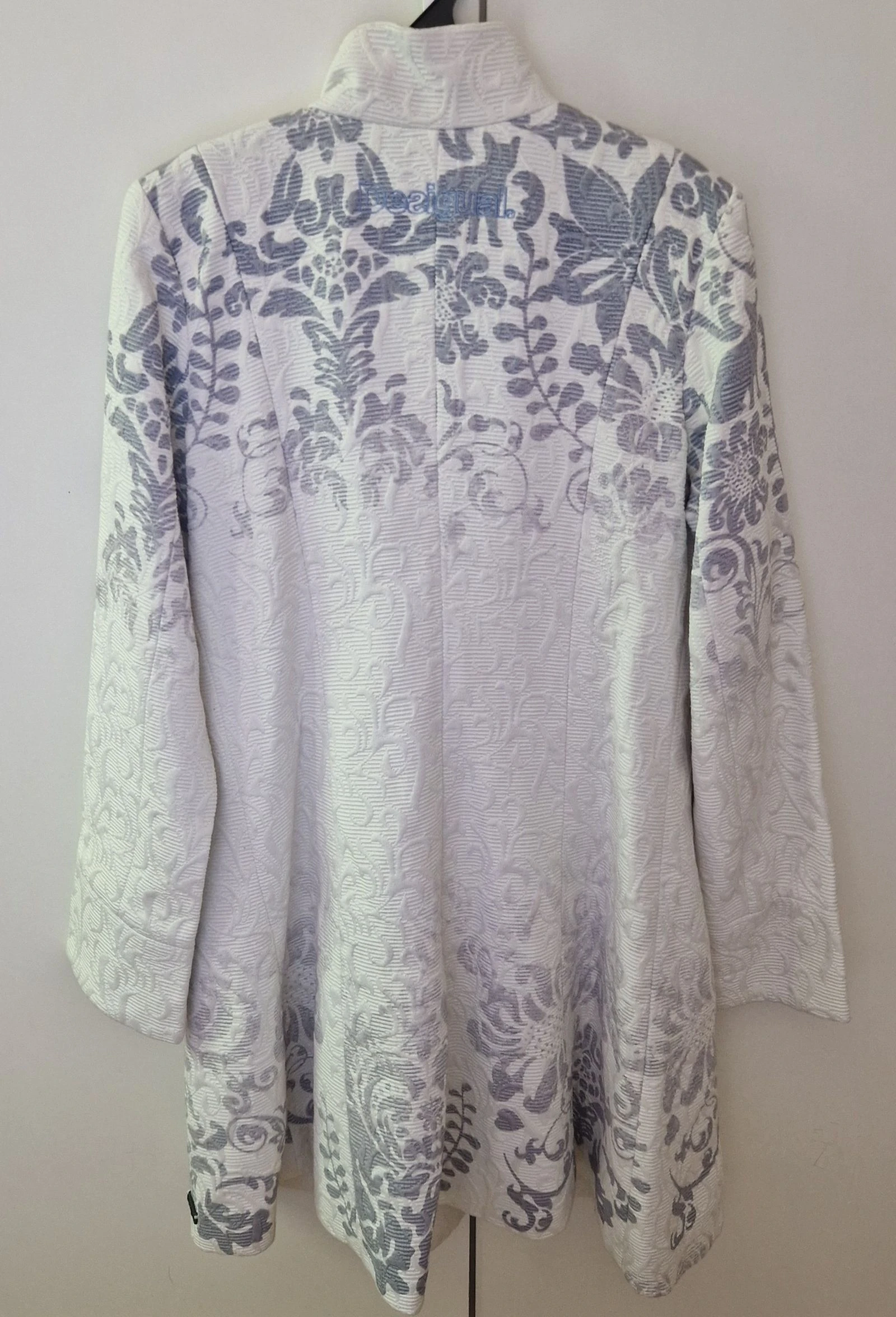 Desigual floral print coat grey white NEW M – photo 18